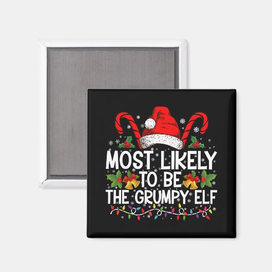 Most Likely To Be The Mpy Elf Funny Xmas マグネット (正面/裏面)