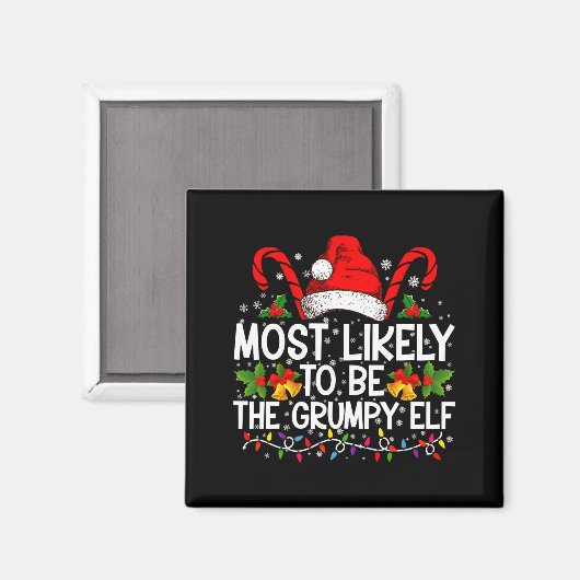 Most Likely To Be The Mpy Elf Funny Xmas  マグネット (正面/裏面)