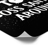 Most Likely To Boss Santa Around Funny Holiday Chr ポスター (角)