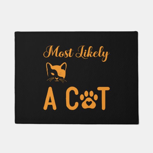 Most Likely To Bring Home A Cat, Cat Lovers ドアマット (正面)