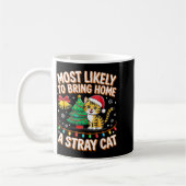 Most Likely To Bring Home A Stray Ca Family Christ コーヒーマグカップ (左)