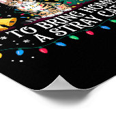 Most Likely To Bring Home A Stray Cat Christmas  ポスター (角)