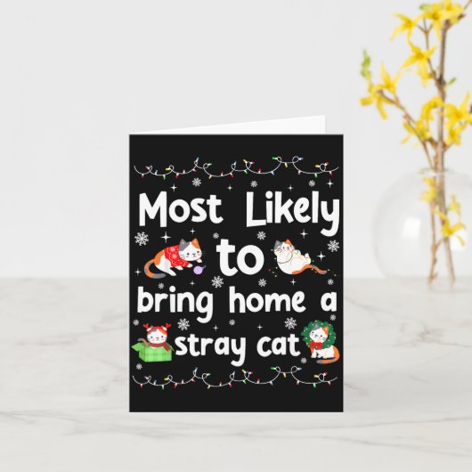 Most Likely To Bring Home A Stray Cat Matching Chr カード (黄色い花)