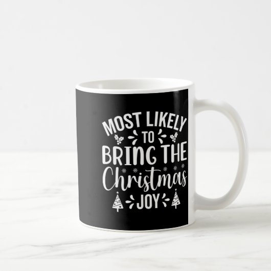 Most Likely To Bring The Christmas Joy コーヒーマグカップ (右)