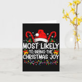Most Likely To Bring The Christmas Joy Matching  カード (黄色い花)