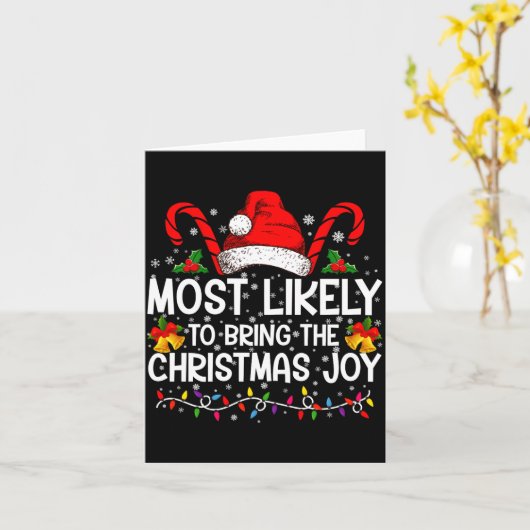 Most Likely To Bring The Christmas Joy Matching  カード (黄色い花)