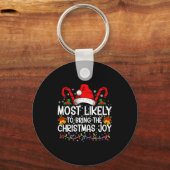 Most Likely To Bring The Christmas Joy Matching キーホルダー (正面)