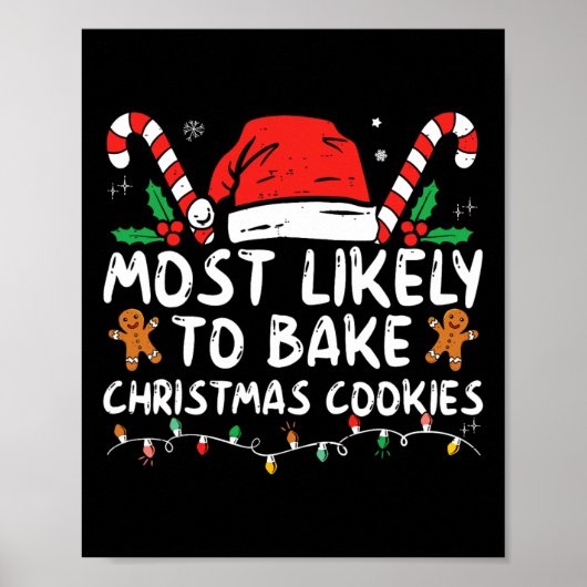 Most Likely To Byke Christmas Cookies  ポスター (正面)
