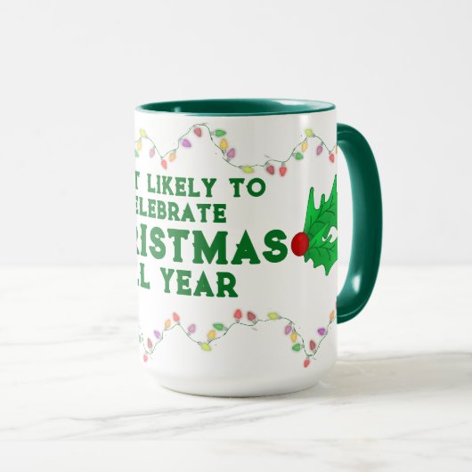 Most Likely To Celebrate Christmas マグカップ (正面右)