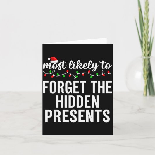 Most Likely To Christmas Matching Family Pajamas A カード (正面)