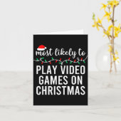 Most Likely To Christmas Matching Family Pajamas F カード (黄色い花)