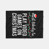 Most Likely To Christmas Matching Family Pajamas F フリースブランケット (正面(横))