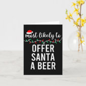 Most Likely To Christmas Shirt Matching Family Paj カード (黄色い花)