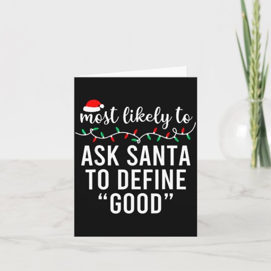 Most Likely To Christmas Shirt Matching Family Paj カード (正面)