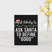 Most Likely To Christmas Shirt Matching Family Paj カード (黄色い花)