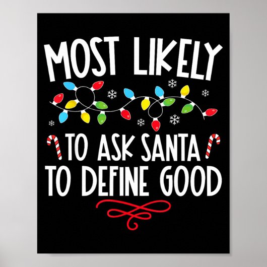 Most Likely To Christmas Shirt Matching Family Paj ポスター (正面)