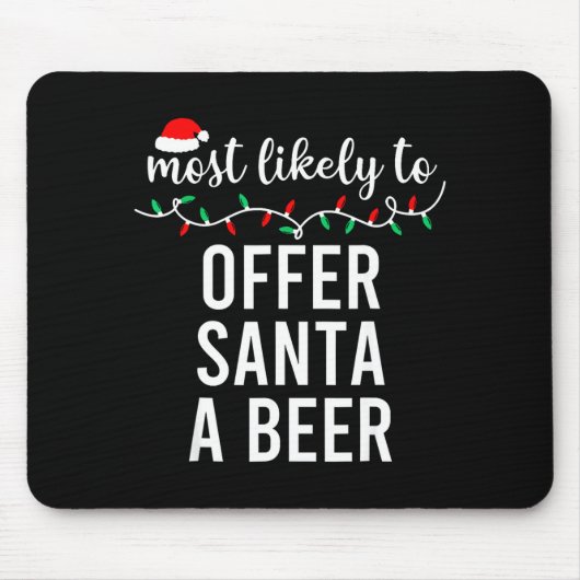 Most Likely To Christmas Shirt Matching Family Paj マウスパッド (正面)