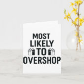 Most Likely To Christmas Shirt, Overshop Christmas カード (黄色い花)