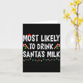 Most Likely To Christmas Xmas Pajamas Funny Matchi カード (黄色い花)