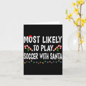 Most Likely To Christmas Xmas Pajamas Funny Matchi カード (黄色い花)