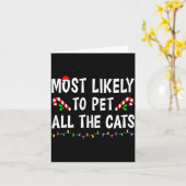 Most Likely To Christmas Xmas Pajamas Funny Matchi カード (黄色い花)