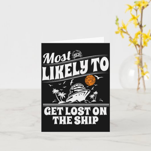 Most Likely To Cruise Matching Group Cruise カード (黄色い花)
