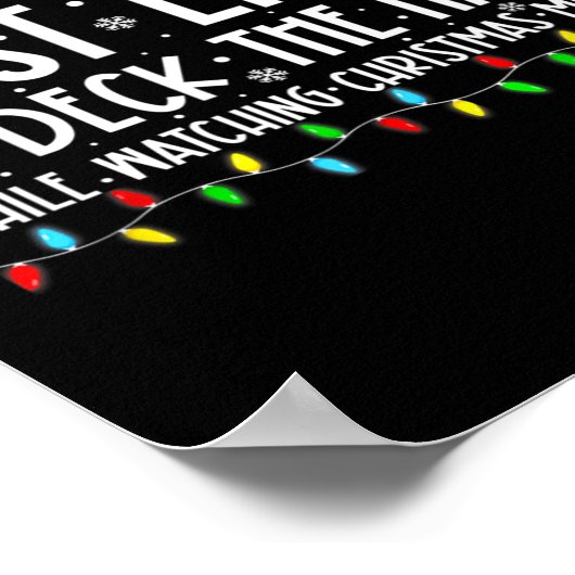 Most Likely To Deck The Halls White Watching Chris ポスター (角)