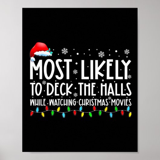 Most Likely To Deck The Halls White Watching Chris ポスター (正面)