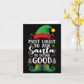 Most Likely To Define Good Matching Christmas Elf カード (黄色い花)