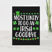 Most Likely To Do An Irish Exit Goodbye 1  カード (正面)