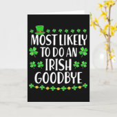 Most Likely To Do An Irish Exit Goodbye 1  カード (黄色い花)