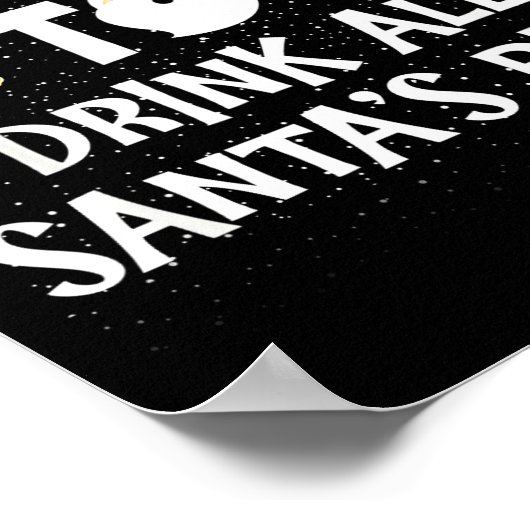 Most Likely To Drink All Santas Beer Funny Christm ポスター (角)