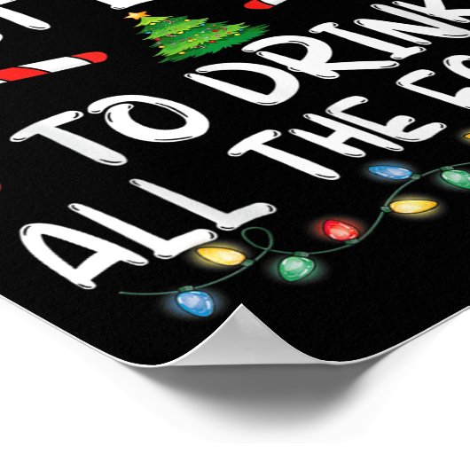 Most Likely To Drink All The Eggnog Christmas Eggn ポスター (角)