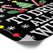 Most Likely To Drink All The Whiskey Funny Christm ポスター (角)