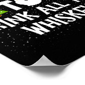 Most Likely To Drink All The Whiskey Funny Family  ポスター (角)