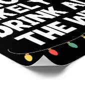 Most Likely To Drink All The Wine Christmas Funny  ポスター (角)