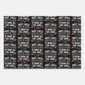 Most Likely To Drink All The Wine Family Matching ラッピングペーパーシート (正面)