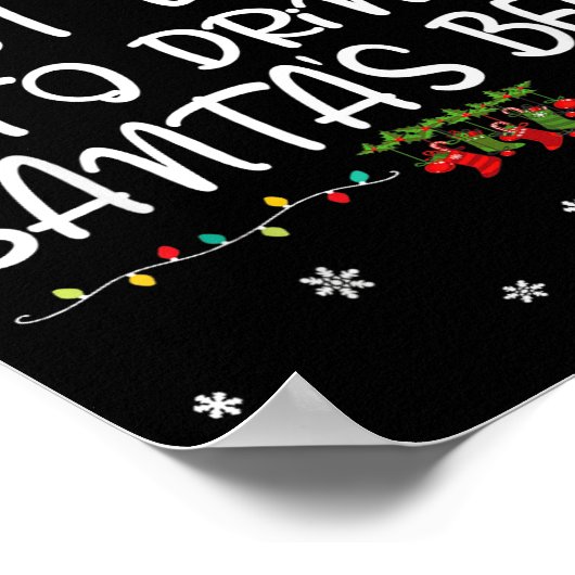 Most Likely To Drink Santa Beer Funny Christmas Dr ポスター (角)