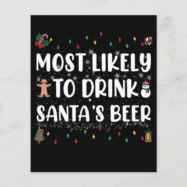 Most Likely To Drink Santa's Beer Christmas (正面)