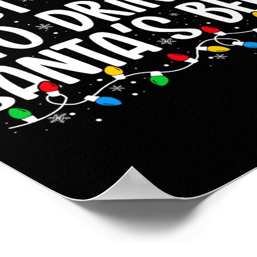 Most Likely To Drink Santa's Beer Fun Christmas Dr ポスター (角)