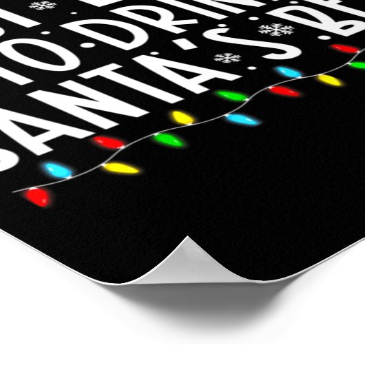 Most Likely To Drink Santas Beer Funny Drinking C  ポスター (角)