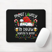 Most Likely To Drink Santa's Beer Funny Drinking C マウスパッド (マウス)