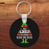 Most Likely To Drink With The Elves Matching Chris キーホルダー (正面)