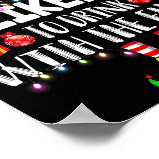 Most Likely To Drink With The Elves Matching Chris ポスター (角)