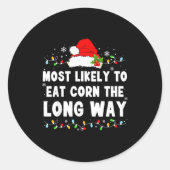 Most Likely To Eat Corn The Long Way ラウンドシール (正面)