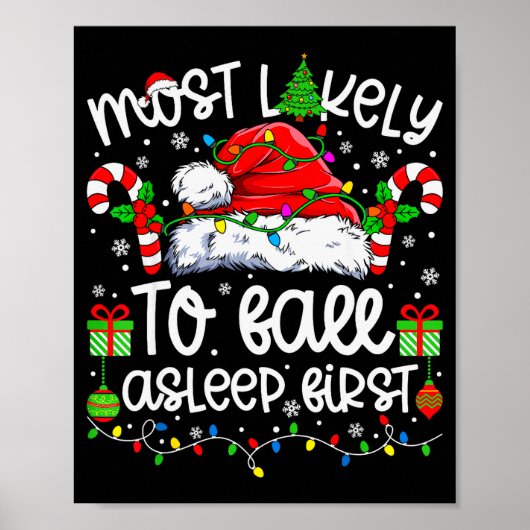 Most Likely To Fall Asleep First Family Matching C ポスター (正面)