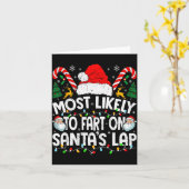Most Likely To Fart On Santa’s Lap Family Matching カード (黄色い花)