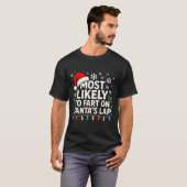 Most Likely To Fart On Santa’s Lap Funny Family Ch Tシャツ (正面フル)