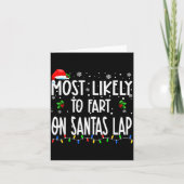 Most Likely To Fart On Santa's Lap Christmas Match カード (正面)
