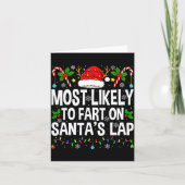 Most Likely To Fart On Santa's Lap Family Matching カード (正面)